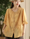 Women's Elegance and Charm Embroidered Lace Sleeve Tops