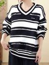 Women's Warm and Soft Stripe Pattern Sweater