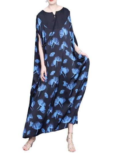 Women's Stylish and Comfort Side Pockets Printed Maxi Dress