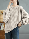 Women's Fashionable Stylish Solid Color Loose Sweater