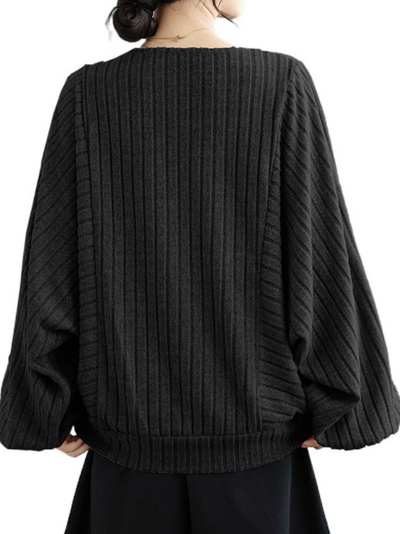 Women's Fashionable Stylish Solid Color Loose Sweater