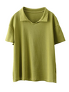 Women's Comfortable and Stylish Solid Color Loose Jersey T-shirt Tops