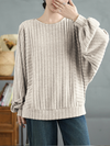 Women's Fashionable Stylish Solid Color Loose Sweater