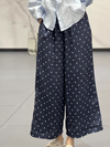 Women's Summer Loose Casual Wide Leg Polka Dot Pants Bottom