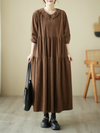 Women's  Long Sleeves A-Line Dress