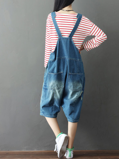 Women's Baggy Denim Overalls