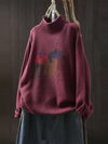 Women's Wine Red Sweater