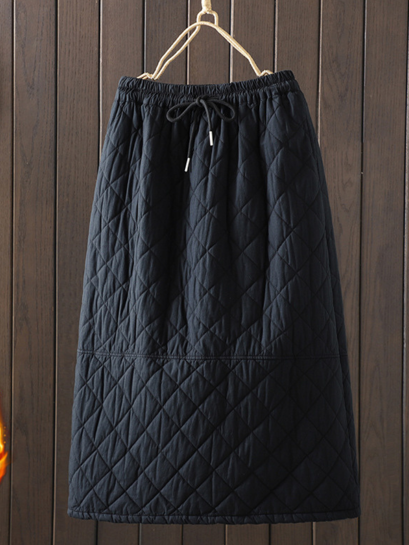 Women's Cozy and Stylish Winter Elastic Waist Quilted Skirt