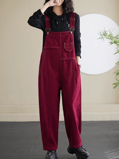 Women's Red Wine  Dungaree