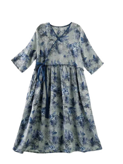 Women's Special Occasions Retro Print Mid-length A-Line Dress