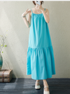 Women's Casual Summer Vibes Loose Solid Color A-Line Dress