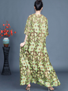 Women's All Body Types Flower Embroidery Double Layer A-Line Dress