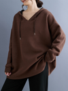 Women's Comfortable Everyday Wear Hooded Sweater