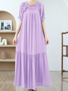 Women's Summer Stylish Lace-Up Side Flower A-line Dress