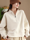 Women's Trendy & Modern Half Open Collar Sweater