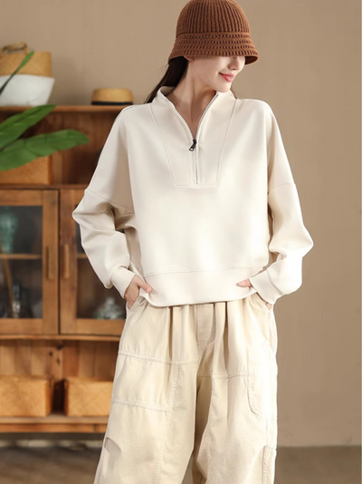 Women's Trendy & Modern Half Open Collar Sweater