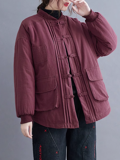 Women's Comfortable Everyday Wear Stand Collar Jacket