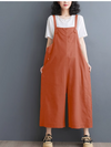 Women's Loose Casual Solid Color Overalls Dungarees