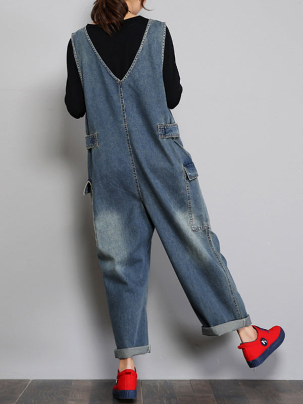 Twill Patched Overall Dungarees (USA ONLY)