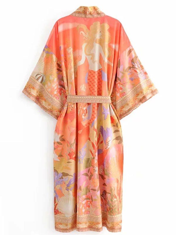 Evatrends cotton gown robe printed kimonos, Outerwear, Cotton, Viscose ...