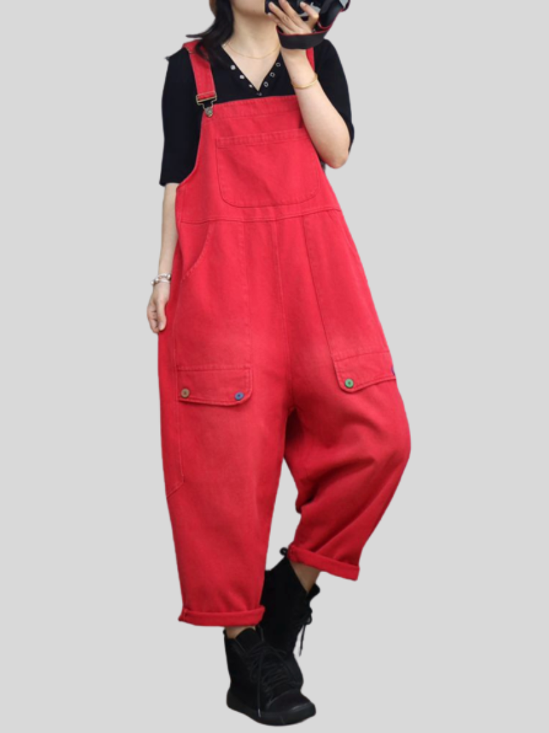 WallFlower Womens's Denim High Waist Overalls - Eva Trends